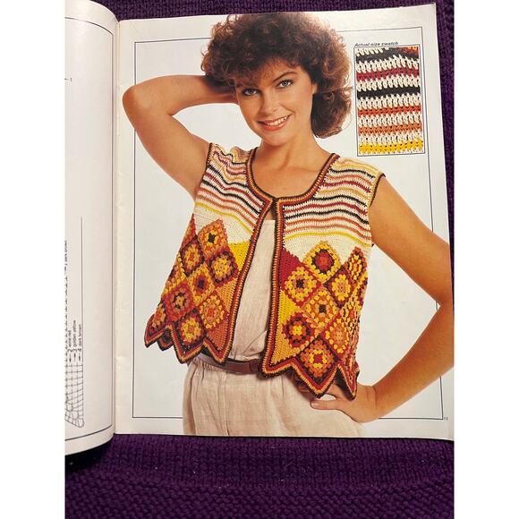 magic Crocheted pattern book 1984 sweater doily skirt butterfly - Picture 6 of 16